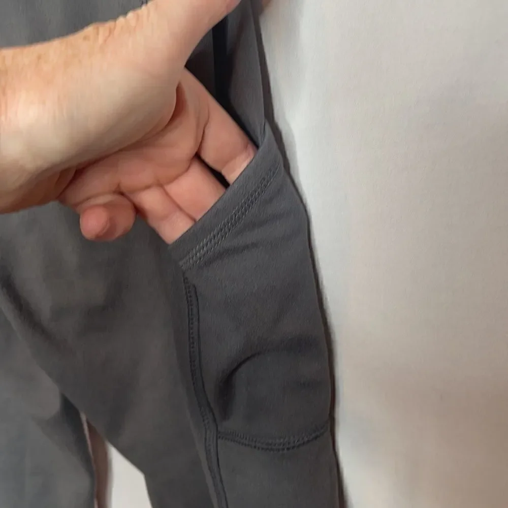 Justice Metallic Rose Gold/ Grey Leggings. Size 12.‎
